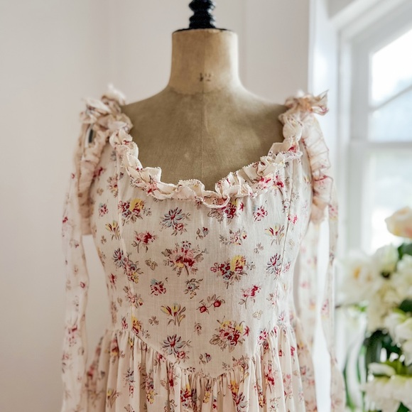 Ethereal Doen Ondine Dress Tuileries Blooms Size Large Cottagecore Dress - Picture 10 of 14
